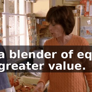 or a blender of equal or greater value.