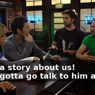 - It's a story about us! - We gotta go talk to him again.