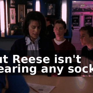 But Reese isn't wearing any socks.