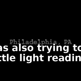 I was also trying to do a little light reading.