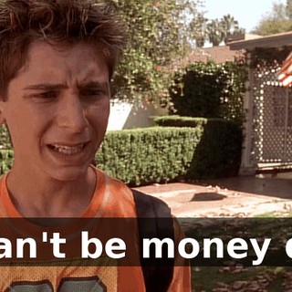 It can't be money day.