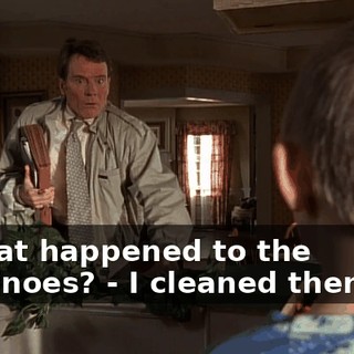 - What happened to the dominoes? - I cleaned them up.