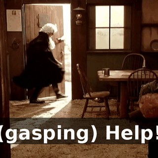 (gasping) Help!