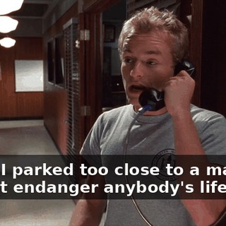 When I parked too close to a mailbox, I didn't endanger anybody's life.