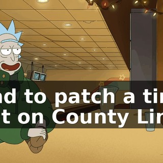 Had to patch a tire out on County Line.