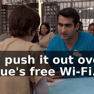 and push it out over a venue's free Wi-Fi...