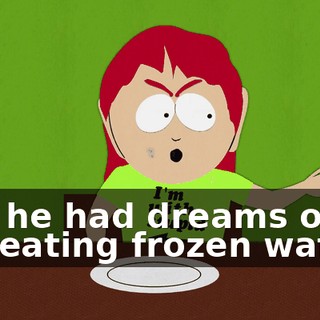 and he had dreams of not eating frozen waffles