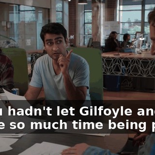if you hadn't let Gilfoyle and me waste so much time being picky.