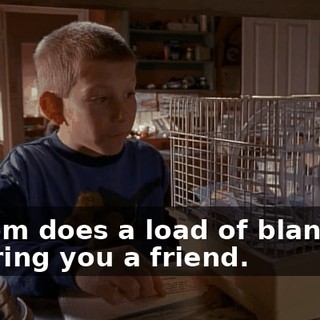If Mom does a load of blankets, I'll bring you a friend.