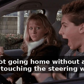 I'm not going home without at least touching the steering wheel.