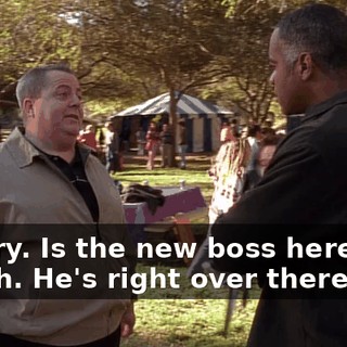 - Barry. Is the new boss here yet? - Yeah. He's right over there.