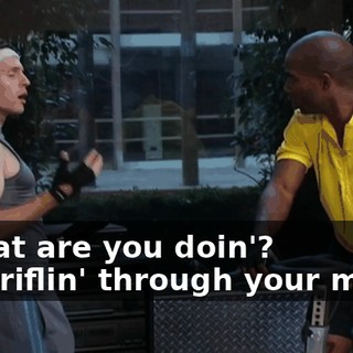 - What are you doin'? - I'm riflin' through your music.