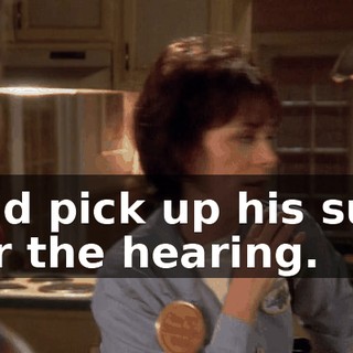 and pick up his suit for the hearing.
