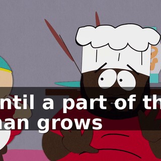 ♪ Until a part of the man grows ♪