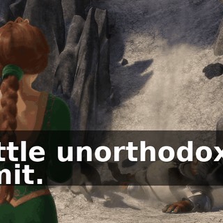 a little unorthodox I'll admit.