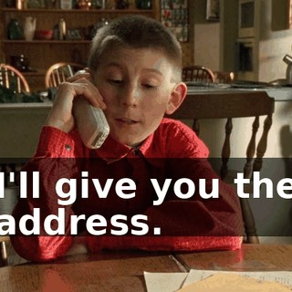 I'll give you the address.