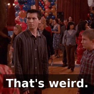That's weird.