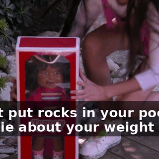 Don't put rocks in your pockets and lie about your weight