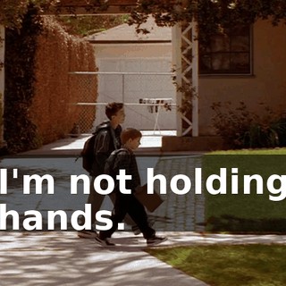 I'm not holding hands.