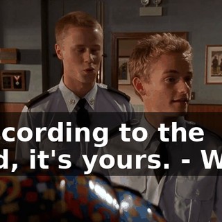 - According to the card, it's yours. - Wow.