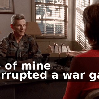 One of mine interrupted a war game
