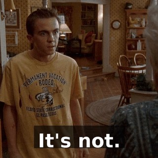 It's not.
