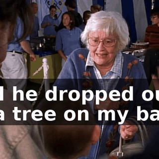 and he dropped out of a tree on my back!