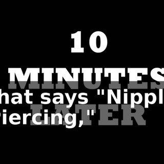 that says "Nipple Piercing,"