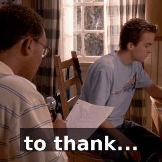 to thank...