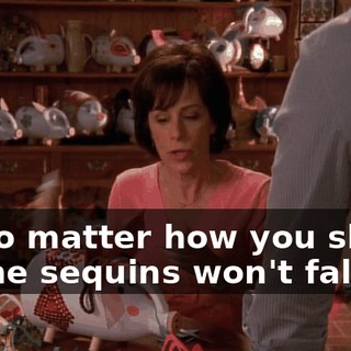 so no matter how you shake it, the sequins won't fall off.