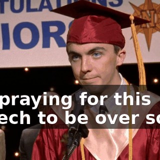 I'm praying for this speech to be over soon.