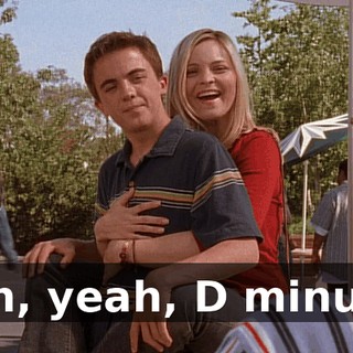Oh, yeah, D minus.