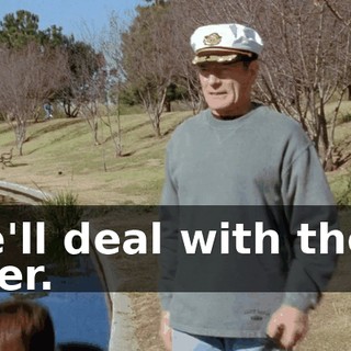 We'll deal with them later.
