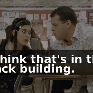 I think that's in the back building.