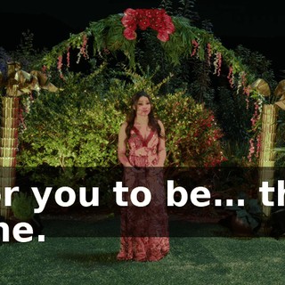 for you to be… the one.