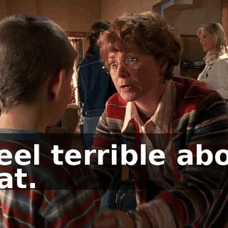 I feel terrible about that.