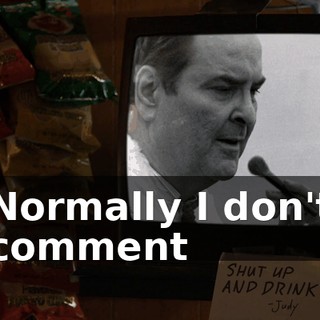 Normally I don't comment
