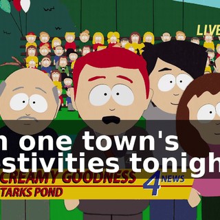on one town's festivities tonight.