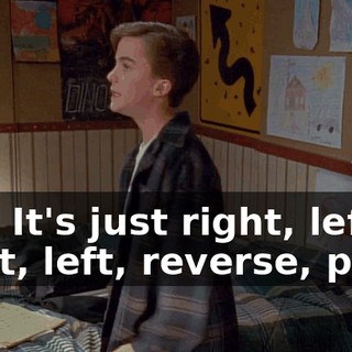 Yes. It's just right, left, right, left, reverse, pose.