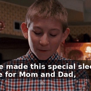 Reese made this special sleeping sauce for Mom and Dad,