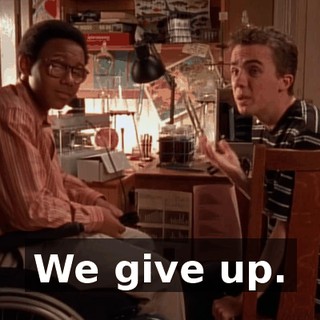 We give up.