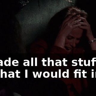 I made all that stuff up so that I would fit in.