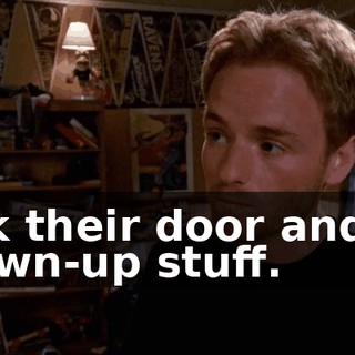 lock their door and do grown-up stuff.