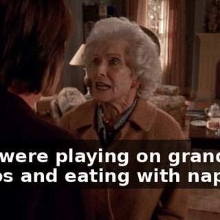 they were playing on grand pianos and eating with napkins.