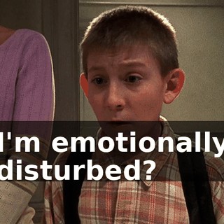 I'm emotionally disturbed?