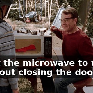 I got the microwave to work without closing the door.