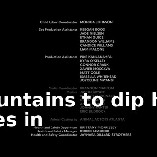 ♪ Fountains to dip her toes in ♪