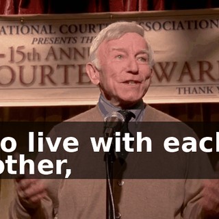 to live with each other,