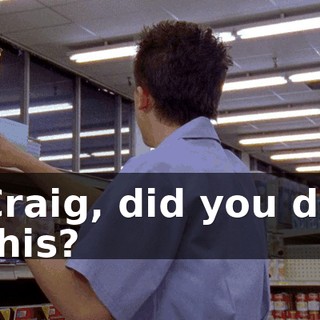 Craig, did you do this?