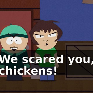 We scared you, chickens!